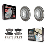 Front Coated Disc Brake Rotors And Ceramic Pads Kit For INFINITI G20