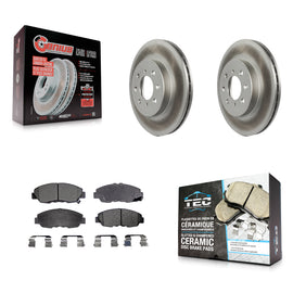 Front Coated Disc Brake Rotor & Ceramic Pad Kit For Honda Civic Insight Acura EL