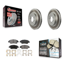 Load image into Gallery viewer, Front Coated Disc Brake Rotors And Ceramic Pads Kit For Honda Civic Fit del Sol
