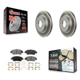 Front Coated Disc Brake Rotors And Ceramic Pads Kit For Honda Civic Fit del Sol