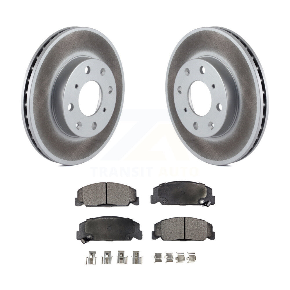 Front Coated Disc Brake Rotors And Ceramic Pads Kit For Honda Civic del Sol CRX