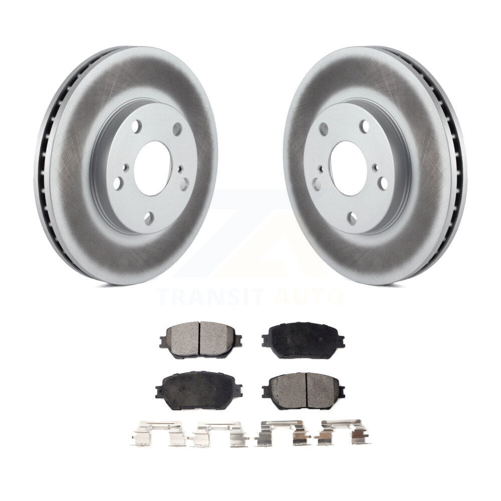 Front Coated Disc Brake Rotors And Ceramic Pads Kit For Toyota Camry