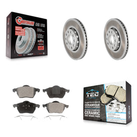Front Coat Brake Rotors Ceramic Pad Kit For Volkswagen Passat Audi A4 Quattro A6