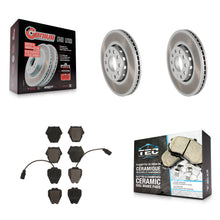 Charger l'image dans la galerie, Front Coated Brake Rotor &amp; Ceramic Pad Kit For Volkswagen Passat Audi A4 Quattro