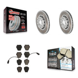 Front Coated Brake Rotor & Ceramic Pad Kit For Volkswagen Passat Audi A4 Quattro