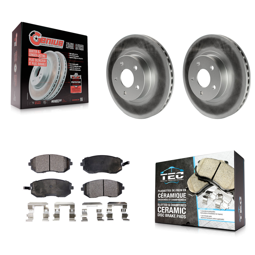 Front Coat Disc Brake Rotors Ceramic Pad Kit For Subaru Impreza Legacy Saab 9-2X