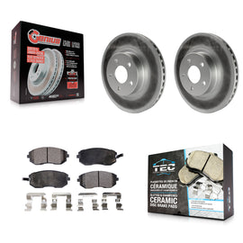 Front Coat Disc Brake Rotors Ceramic Pad Kit For Subaru Impreza Legacy Saab 9-2X