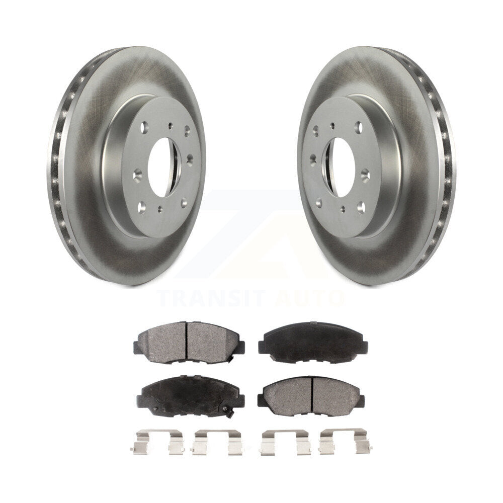 Front Coated Disc Brake Rotors And Ceramic Pads Kit For Honda Accord Acura CL