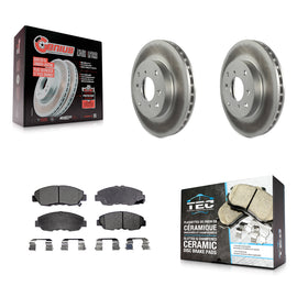 [Front] 98-02 Honda Accord Sedan with 2.3L Premium Coated Rotors & Ceramic Pads Brake Kit For Max Braking