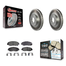 Charger l'image dans la galerie, [Front] 2011 Honda Civic GX Premium Coated Rotors &amp; Ceramic Pads Brake Kit For Max Braking