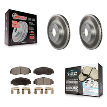 Load image into Gallery viewer, Front Coated Disc Brake Rotor &amp; Ceramic Pad Kit For Honda Accord Civic Acura CSX