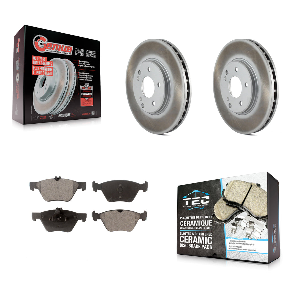 Front Coat Brake Rotor Ceramic Pad Kit For Mercedes-Benz E320 Chrysler Crossfire