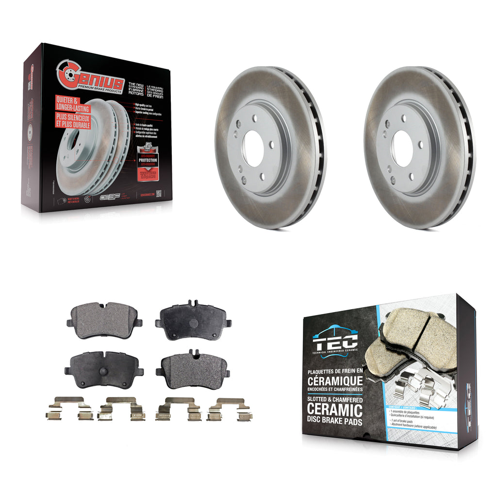 Front Coated Brake Rotor Ceramic Pad Kit For Mercedes-Benz C240 CLK350 C320 C280