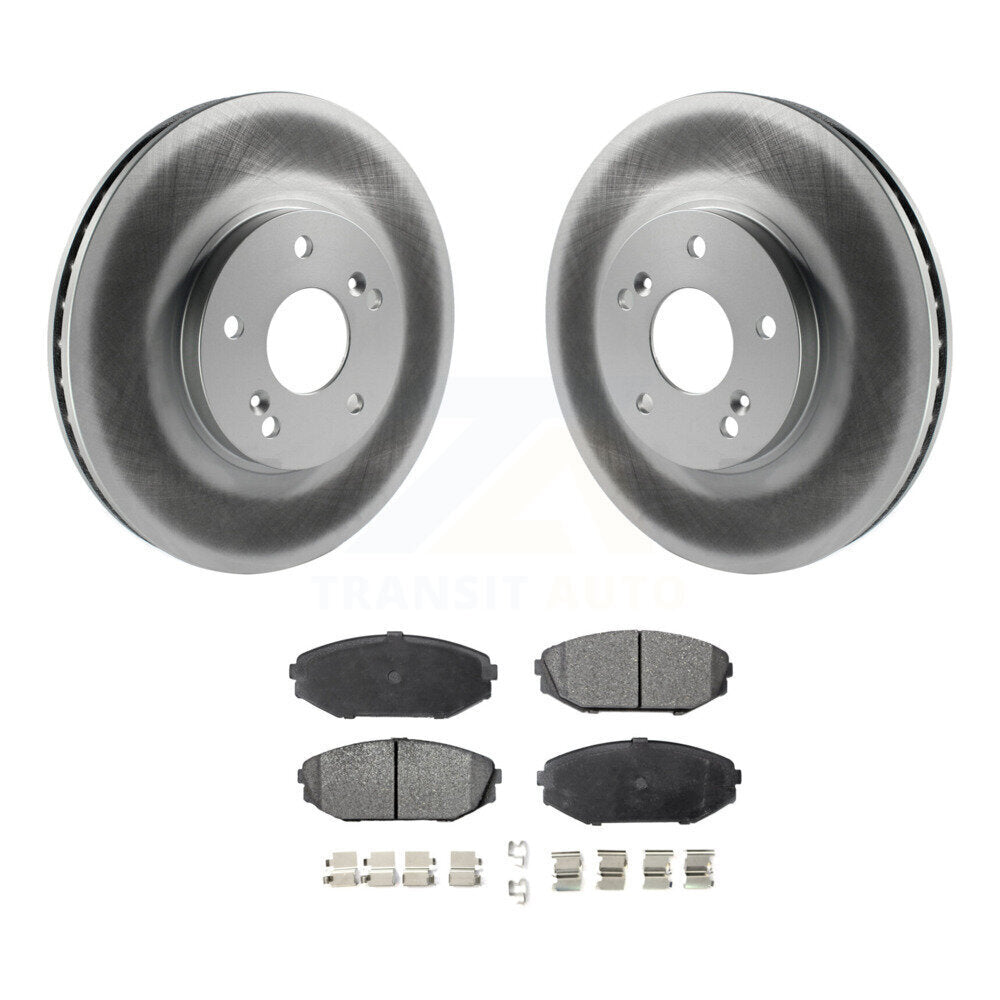 Front Coated Disc Brake Rotors And Ceramic Pads Kit For Honda Odyssey Acura MDX