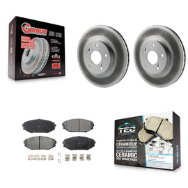 Front Coated Disc Brake Rotors And Ceramic Pads Kit For Honda Odyssey Acura MDX