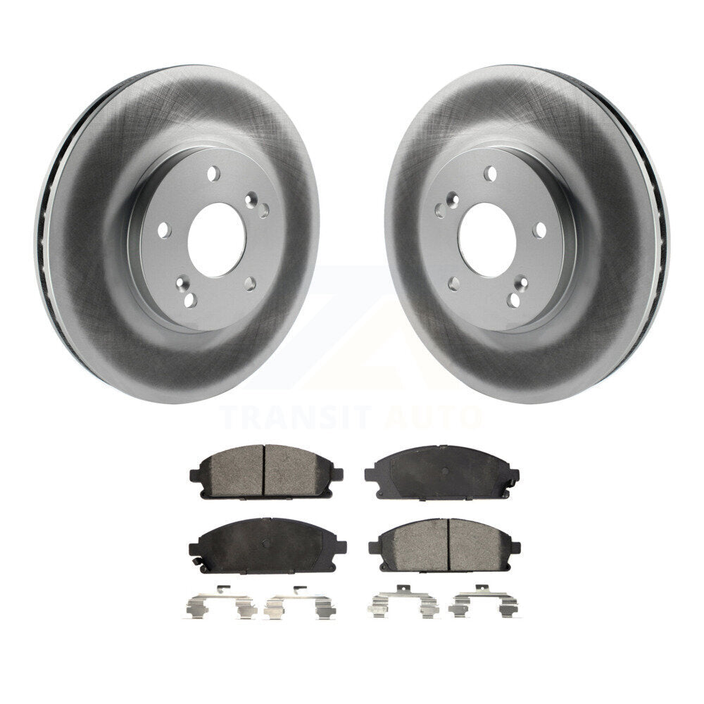 Front Coated Disc Brake Rotors And Ceramic Pads Kit For 2003-2006 Acura MDX