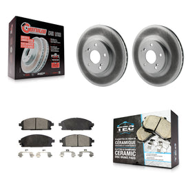 [Front] 2003-2006 Acura MDX Premium Coated Rotors & Ceramic Pads Brake Kit For Max Braking