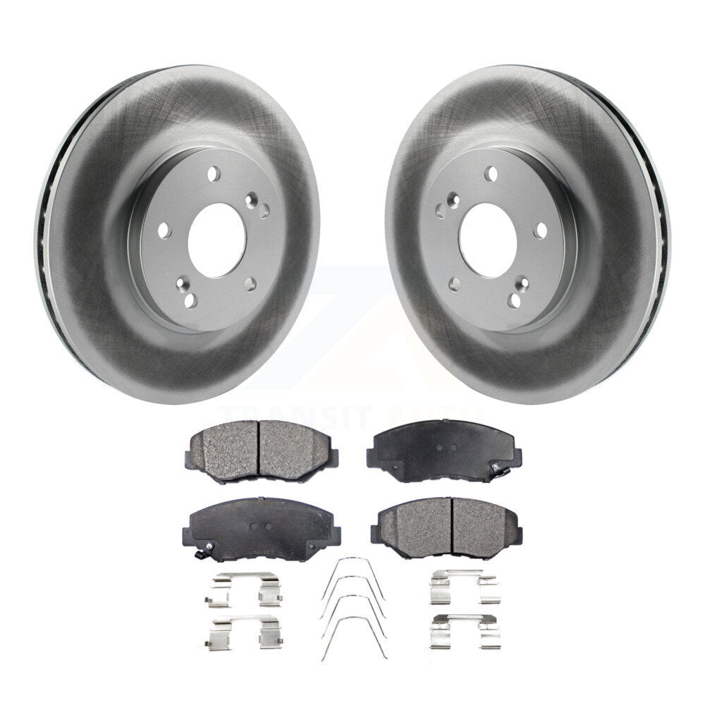 Front Coated Disc Brake Rotors And Ceramic Pads Kit For Honda Pilot Accord