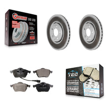 Charger l'image dans la galerie, Front Coated Disc Brake Rotor &amp; Ceramic Pad Kit For Volkswagen Jetta Beetle Golf