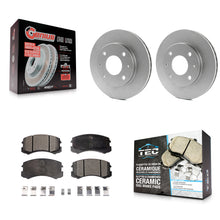 Charger l'image dans la galerie, Front Coated Disc Brake Rotors And Ceramic Pads Kit For Mitsubishi Lancer