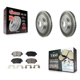 Front Coated Disc Brake Rotors And Ceramic Pads Kit For Toyota Camry
