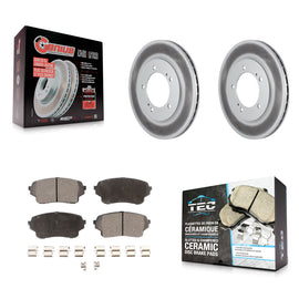 Front Coated Disc Brake Rotors And Ceramic Pads Kit For Suzuki XL-7 Grand Vitara