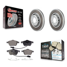 Charger l'image dans la galerie, Front Coated Disc Brake Rotors And Ceramic Pads Kit For Audi A4 Quattro A6 S4 S6