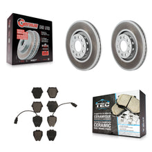 Charger l'image dans la galerie, Front Coated Disc Brake Rotors And Ceramic Pads Kit For Audi A8 Quattro