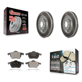 Kit de rotors de frein à disque à revêtement avant et de plaquettes en céramique pour Audi A6 Quattro 