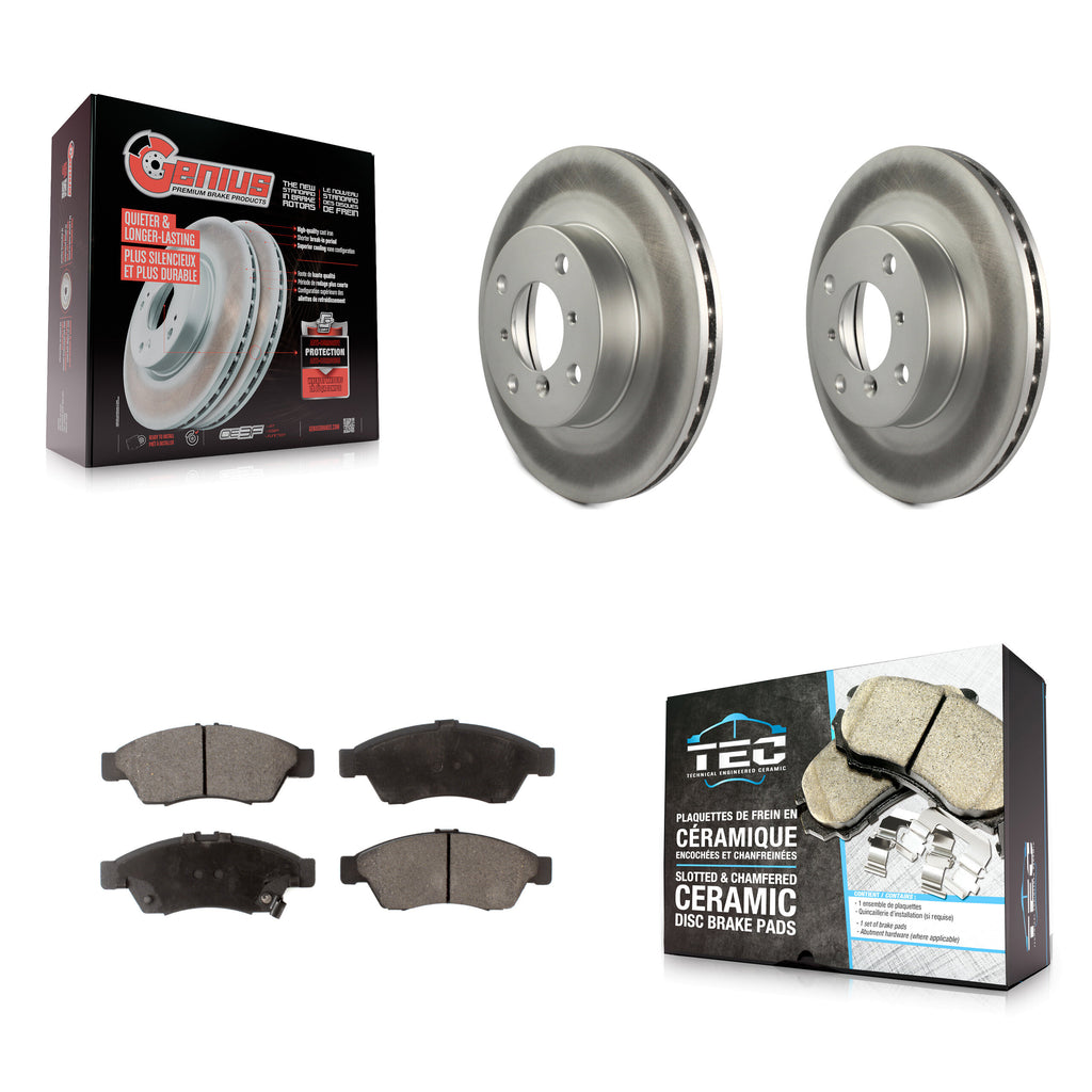 Kit de rotors de frein à disque et de plaquettes en céramique avec revêtement avant pour Suzuki Aerio 2006-2007 
