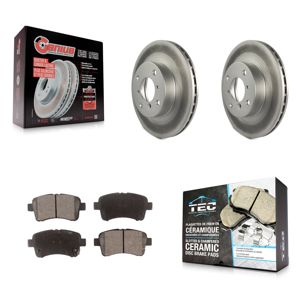 Kit de rotors de frein à disque et de plaquettes en céramique avec revêtement avant pour Suzuki Aerio 2002-2005 