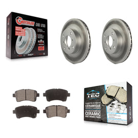 Kit de rotors de frein à disque et de plaquettes en céramique avec revêtement avant pour Suzuki Aerio 2002-2005 