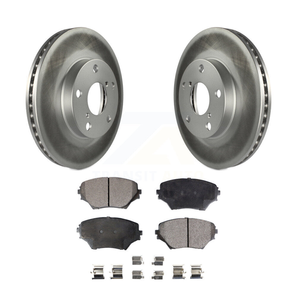 Kit de rotors de frein à disque à revêtement avant et de plaquettes en céramique pour Toyota RAV4 