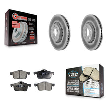 Charger l'image dans la galerie, Front Coated Disc Brake Rotors And Ceramic Pads Kit For Volvo S60 V70 XC70 S80