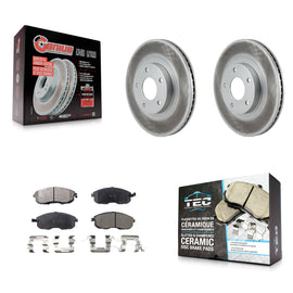 Front Coated Brake Rotor & Ceramic Pad Kit For Nissan Altima Maxima Infiniti I35
