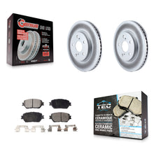 Charger l'image dans la galerie, Rotors de frein à disque enduits avant et kit de plaquettes en céramique pour Toyota Camry 
