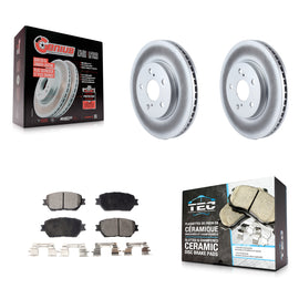 Rotors de frein à disque enduits avant et kit de plaquettes en céramique pour Toyota Camry 