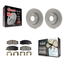 Charger l'image dans la galerie, Front Coated Disc Brake Rotors And Ceramic Pads Kit For Hyundai Santa Fe