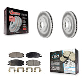 Front Coated Disc Brake Rotors And Ceramic Pads Kit For Hyundai Santa Fe