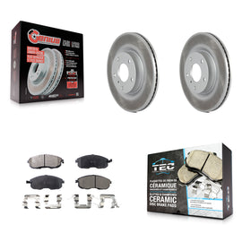 Front Coated Brake Rotor & Ceramic Pad Kit For Infiniti G35 Nissan 350Z INFINITI