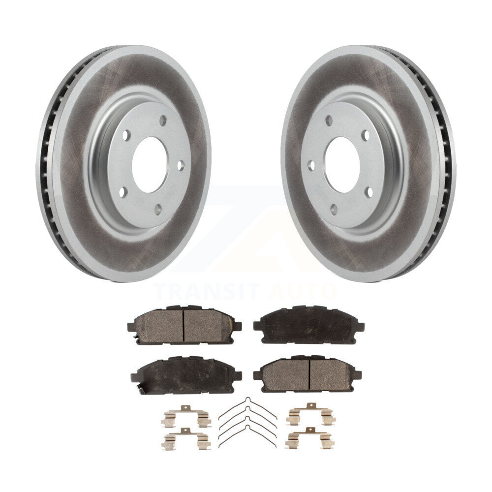 Front Coated Disc Brake Rotors And Ceramic Pads Kit For 2011-2017 Nissan Quest