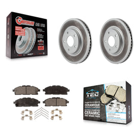 Rotors de frein à disque à revêtement avant et kit de plaquettes en céramique pour Nissan Quest 2011-2017 