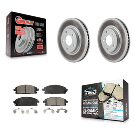 Rotors de frein à disque à revêtement avant et kit de plaquettes en céramique pour Nissan Quest 2004-2009 