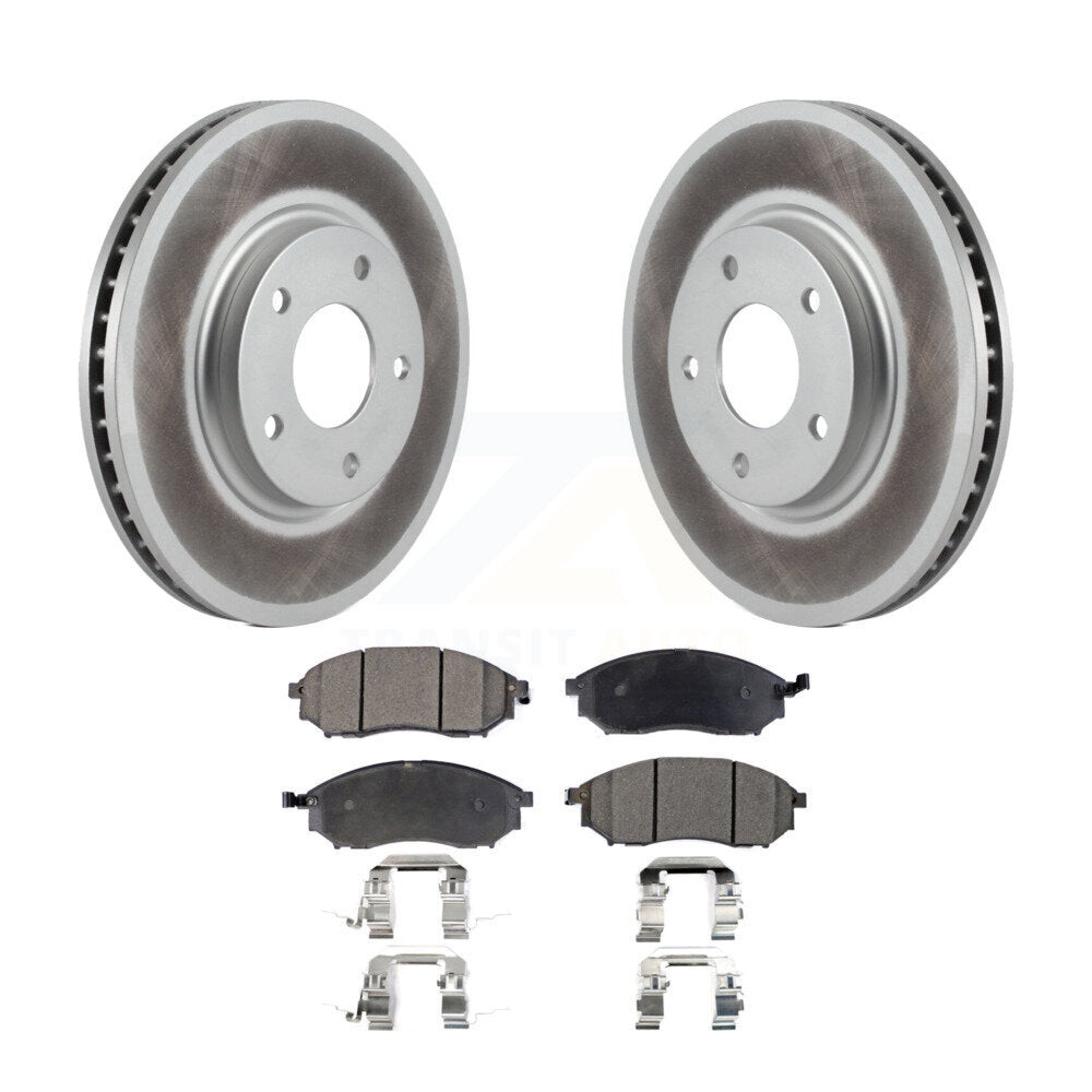 Front Coated Disc Brake Rotors And Ceramic Pad Kit For Infiniti Q45 M45 INFINITI