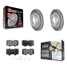 Charger l'image dans la galerie, Front Coated Disc Brake Rotor And Ceramic Pad Kit For Toyota 4Runner Lexus GX470