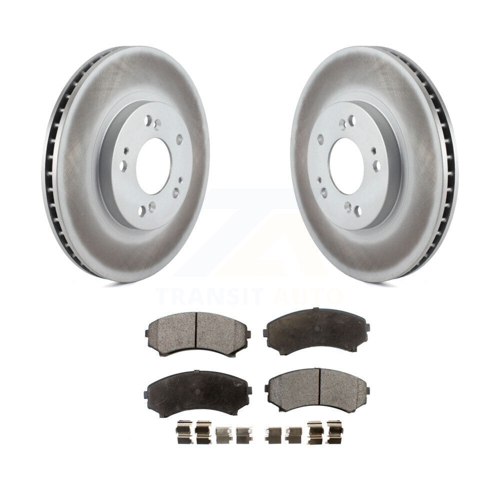 Front Coated Disc Brake Rotors And Ceramic Pads Kit For Mitsubishi Endeavor