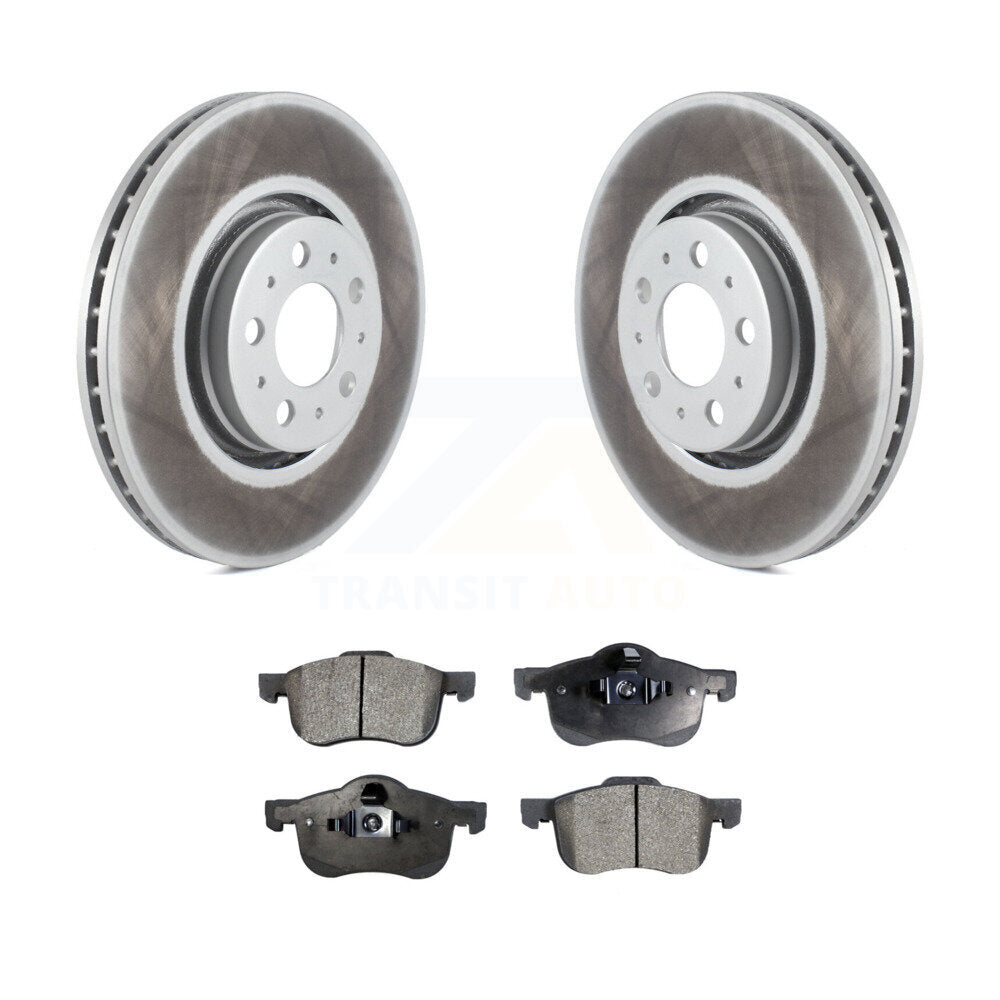 Front Coated Brake Rotor Ceramic Pad Kit For Volvo S60 With 316mm Diameter