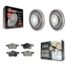 Charger l'image dans la galerie, Front Coated Brake Rotor Ceramic Pad Kit For Volvo S60 With 316mm Diameter