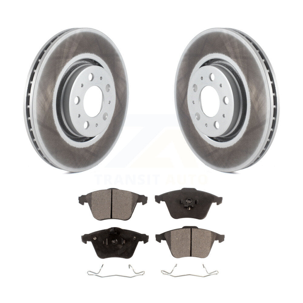 Front Coat Brake Rotors Ceramic Pad Kit For Volvo XC90 With 316mm Diameter Rotor