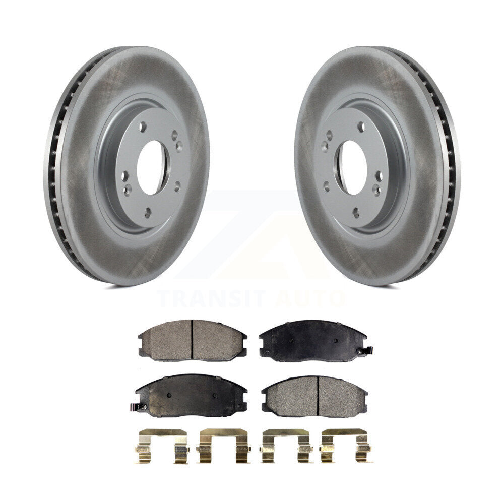 Front Coated Disc Brake Rotors And Ceramic Pads Kit For Kia Amanti Hyundai XG350